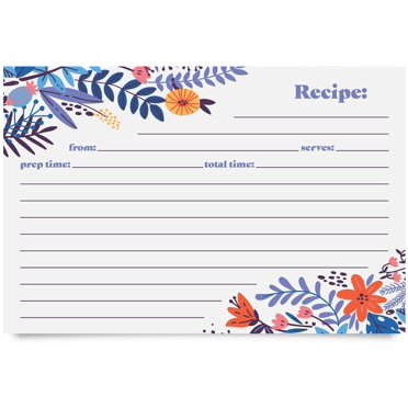 Jot & Mark Recipe Cards | Lemon Zest Print Double Sided 4 X 6 Inch Set Of 50 In Pakistan