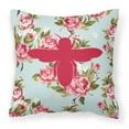 thumbnail image 2 of Carolines Treasures Bee Shabby Chic Roses Square Outdoor Pillow, 2 of 2