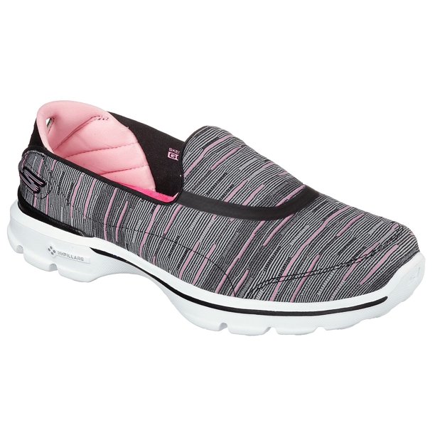 Skechers Performance Women's Go Walk 3 Slip-On Walking Shoe, Black/Pink, M US - Walmart.com