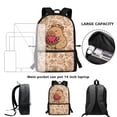 thumbnail image 6 of Uourmeti Adjustable Buckle School Bag for Travel Outdoor, 17 Inch Portable Travel Bag, Capybara Watermelon Pattern Design, 6 of 6