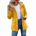 thumbnail image 7 of Rciityk Windproof Rain Jackets for Womens Casual Solid Lightweight Rain Jackets with Hooded Outdoor Warm Windbreaker Raincoat With Pocket S-3XL, 7 of 7
