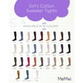 thumbnail image 2 of MeMoi Girls Ultra-Soft Opaque Pima Cotton-Rich Mini-Ribbed Sweater Tights - Girls - Female, 2, Slate, 2 of 12