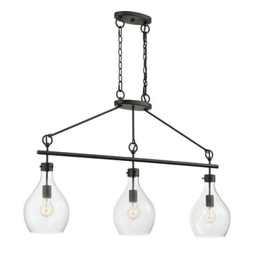 Pulaski 3-Light Linear Chandelier in Oiled Bronze