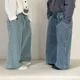 thumbnail image 4 of Pantalones vaqueros para bebés de 1 a 8 años, pantalones rectos sueltos para niños, pantalones de pierna ancha para niñas, nuevos pantalones de lunares para niños de primavera y otoño 2025, 4 of 6