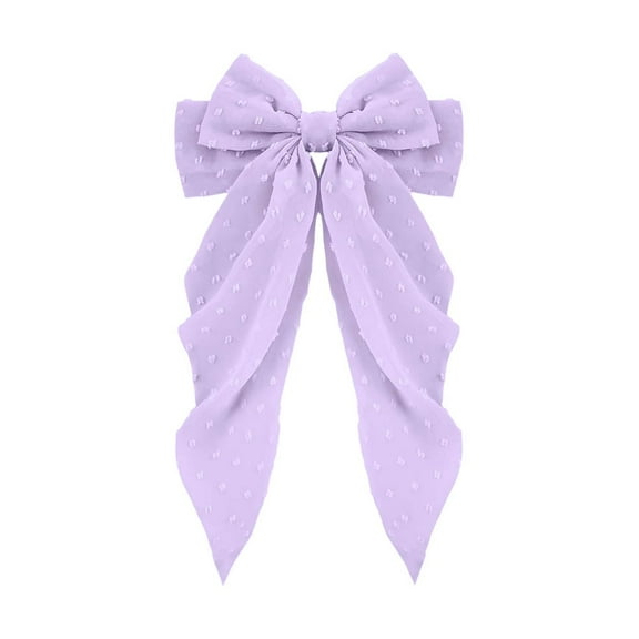 Elegant Chiffon Hair Barrettes Large Bow Clip for Women Featuring Polka Design and Spring Clip Mechanism Ideal for Spring Hair Accessories