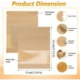 thumbnail image 2 of HYG Small Kraft Bags with Clear Window 100 Pcs Resealable Coin Envelopes Bags 3.5 x 5.5 inches Storage Pouches Sealing Packaging Paper Bag for Party Favor Food Sample Bag, 2 of 4