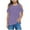 Purple2, variant on ameIAEA Kids Girl Short Sleeve Cold Shoulder Shirts Toddler Summer Solid Color Casual Tops
