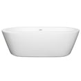 thumbnail image 2 of Mermaid 71 Inch Freestanding Bathtub in White with Shiny White Drain and Overflow Trim, 2 of 4