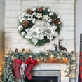 thumbnail image 5 of Vikakiooze Christmas Wreath With Balls And Plastic Flower, Christmas Garland Winter Holidays Home Front Door Decor, Sizzling Savings, 5 of 7