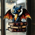 thumbnail image 4 of Cute Dragon and Books Acrylic Suncatcher – Faux Stained Glass Window Hanging, Fantasy Gift for Readers and HTTYD Fans 4306591303, 4 of 4
