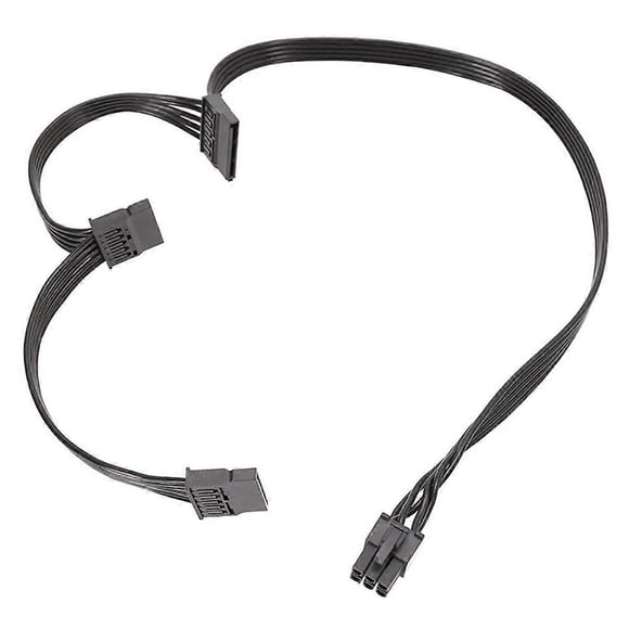 PCIe 6Pin Male to 3 SATA Power Supply Cable for Seasonic Focus Series