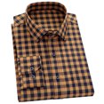 thumbnail image 1 of Camisa a cuadros para hombre, cuello de solapa, manga larga, camisa a cuadros con botones, ajuste regular, camisa informal para hombre para el trabajo diario, 1 of 5