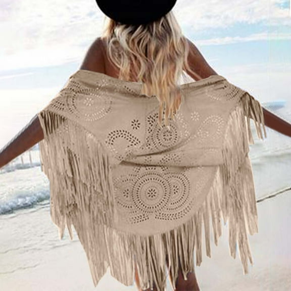 Hauaitttt Women Top Tassel Cape Vintage Suede Bucket Oversized Scarf for Hair Vest for Women Formal Shoulder Cover up for Dresses Dress Extra Large Scarf Blanket Formal Shawl Formal Wrap for Evening