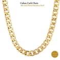 thumbnail image 2 of Infinique Creations - 18K Gold Plated Stainless Steel Cuban Curb Chain Bracelet Necklace 3~12mm, 2 of 7