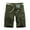 Olive Green, variant on WREESH Men's Cargo Shorts Summer Fashion Solid Color Casual Shorts Multi-Pocket Cargo Shorts Outdoor Workout Shorts Olive Green