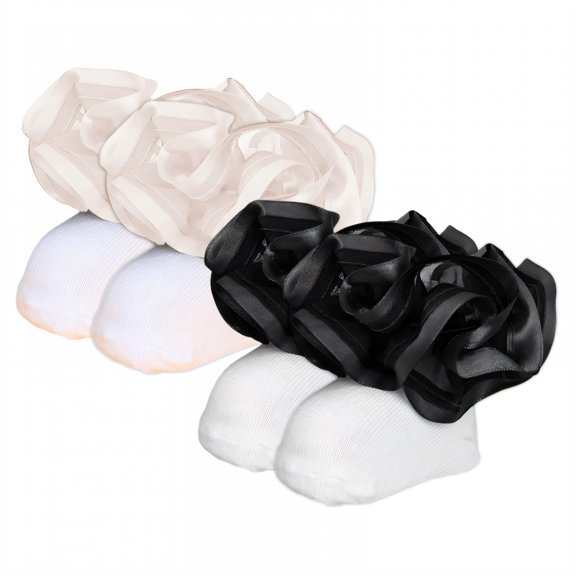 TELOLY 2Pairs Kids Socks,4-6 Years Old Ruffle Socks,9D Lace Trim Lace Socks,Style1,15-18Cm