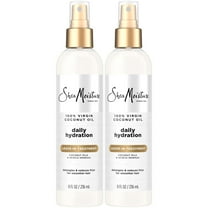 SheaMoisture Curly Hair Leave-in Conditioner Spray Anti-Frizz Care Pack of 2, 8 Fl Oz Ea | Virgin Coconut Oil, Shea Butter, Coconut Milk