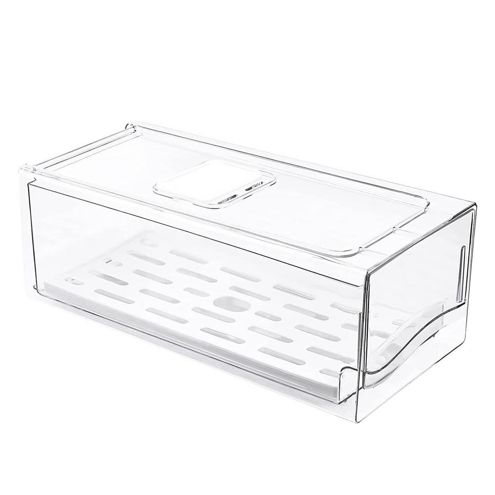Fridge Storage Bins with Drawers Refrigerator Boxes Storage Stackable