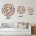 thumbnail image 4 of Designart 'Botanical Floral Retro V' Mid-Century Modern Wood Wall Clock, 4 of 5