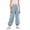 Blue, variant on Ruyang 3T-15Years Girls Lightweight Baggy Joggers Elastic Waist Wide Leg Pants Kids Teen Hip Hop Dance Casual Sports Trousers