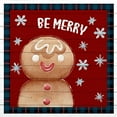 thumbnail image 2 of Allen, Kimberly 15x15 White Modern Wood Framed Museum Art Print Titled - Be Merry Gingerbread Man, 2 of 4