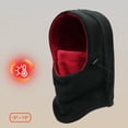 thumbnail image 2 of UTSJKR Unisex Polar Fleece Full Face Balaclava Hat, Windproof Thermal Neck Gaiter Cover, Breathable Warm Headgear for Skiing Cycling Running Outdoor Sports Black, 2 of 4