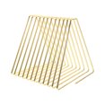 thumbnail image 1 of HOOWIFFY Golden Iron Triangle Desktop Organizer Foldable Book Rack for Office and Classroom Use, 1 of 7