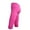 Hot Pink-09, variant on Owordtank Plus Size Yoga Sports Capris for Women Solid Color Running Cropped Leggings