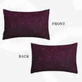 thumbnail image 2 of Gukieu Dark Purple Glitter Print Plush Pillow Cover, Hidden Zipper Pillow Protector without Pillow Core, Suitable for Bedroom, Office, Car Decoration-14"x20", 2 of 6