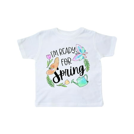 

Inktastic I m Ready for Spring Butterfly Hat and Watering Can Gift Toddler Boy or Toddler Girl T-Shirt