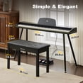 thumbnail image 2 of Mustar 88 Key Portable Electric Digital Keyboard Piano Semi Weighted with Storage Stool, 3 Pedals, Built-In Speakers, USB/MIDI, Black, 2 of 9
