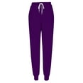 thumbnail image 5 of MLQIDK Scrub Sets for Woman Plus Size Nursing Top Stretchy V-Neck Scrub Pants and Tops Scrub Sets Medical Scrubs Uniformes De Enfermeras De Mujer Purple S, 5 of 7