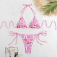 thumbnail image 1 of Traje de baño para mujer, moda, cómodo, estampado, bikini, traje de baño de color liso para mujer, conjuntos de bikinis, trajes de baño para mujer, 1 of 6
