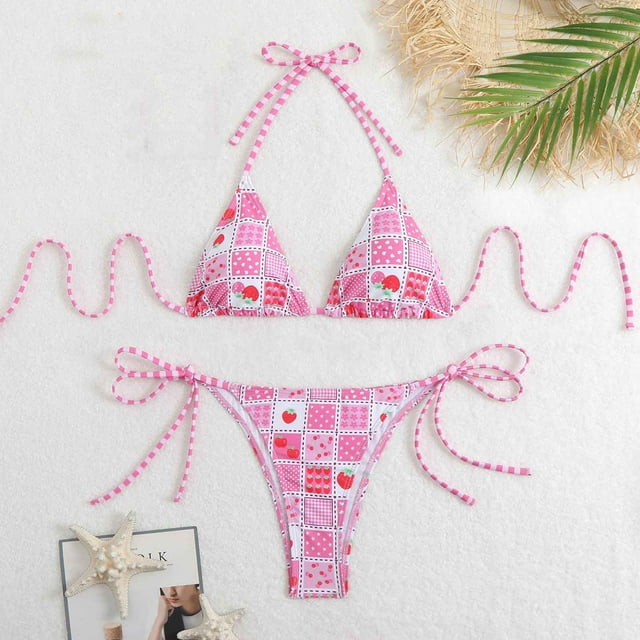 Traje de baño para mujer, moda, cómodo, estampado, bikini, traje de baño de color liso para mujer, conjuntos de bikinis, trajes de baño para mujer
