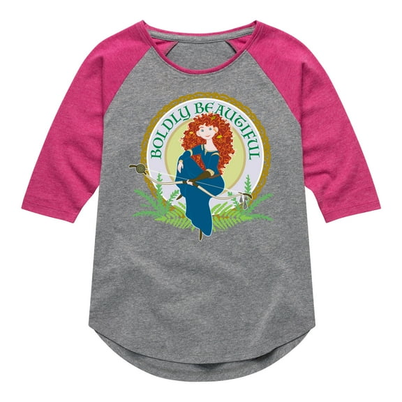 Disney Princess - Boldly Beautiful - Toddler & Youth Girls Raglan Graphic T-Shirt