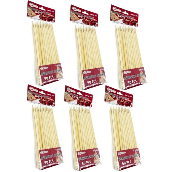 Natural BBQ Skewers, Corn Skewers, 9 Inch (25 cm) (300)