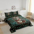 thumbnail image 3 of Erosebridal Floral Skull Bedding King Comforter Set,Boho Flower Bedding Sets King with Comforter,Breathable Reversible Comforter Sets King Size,Gothic Room Decorative,3pcs, 3 of 8