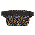 thumbnail image 3 of Kdxio Colorful Geometric Dog Crossbody Double Layer Waist Bag Belt Bag for Unisex Fanny Pack Fashion Waist Packs for Hiking Running Shopping Traveling, 3 of 9