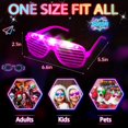 thumbnail image 4 of Gafas LED SHQDD de 38 piezas que se iluminan en 5 colores y 3 modos de luz, 4 of 7