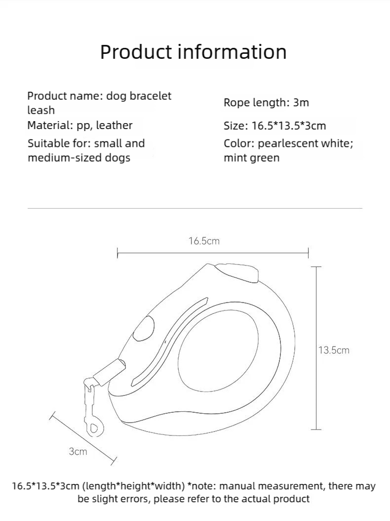 LED Ring - Shaped Retractable Dog Leash - Glow - in - the - Dark Pet Leash for Walking Dogs