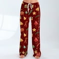 thumbnail image 6 of Women's Casual Fashion Christmas Pajama Pants, Long Sleepwear Trousers for Sports and Home Use, Comfortable and Soft Material for Nightwear and Lounging,Watermelon Red,XL, 6 of 6