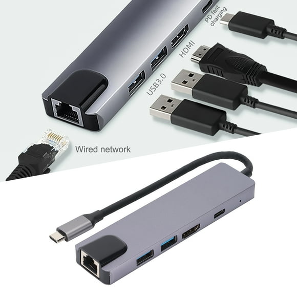 Docking Station Dual , Convenience Usb C Docking Station 5 In1 Docking Station for Obile Hard Disk for Students for Keyboard