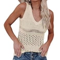 thumbnail image 3 of POIUYTR Women Ribbed Knit Tank Tops Summer Mesh Scoop Neck Sleeveless Shirts Casual Loose Breathable Camisole, 3 of 6