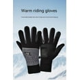 thumbnail image 6 of Cycling Gloves Autumn And Winter Men's Outdoor Sports Skiing Windproof Cold Thick Polar Fleece Touch Screen Gloves Non-slip Warm Blue, 6 of 9
