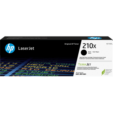 HP 210X Blk LaserJet Toner Cartridge, ~7,500 pages, W2100X