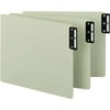 Smead 100% Recycled Filing Guides with Vertical Extra-Wide Blank Tab Printed Tab(s) - Character - A-Z - 25 Tab(s)/Set0.50" Tab Width - Letter - Gray Metal, Green Pressboard Tab(s) - 25 / Set