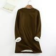 thumbnail image 4 of LEAVINGSUO Winter Clothes Woman Fashion Women's Comfortable Large Loose Raglan Top Thickened and Velvet Lamb Wool Warm Underlay, 4 of 4