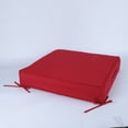 thumbnail image 7 of 2 PCS Set 24x24 in Outdoor Deep Seat Cushion- Waterproof Fade-Resistant Patio Furniture Cushions with Removable Covers, Adjustable Straps & Handles,Red, 7 of 7