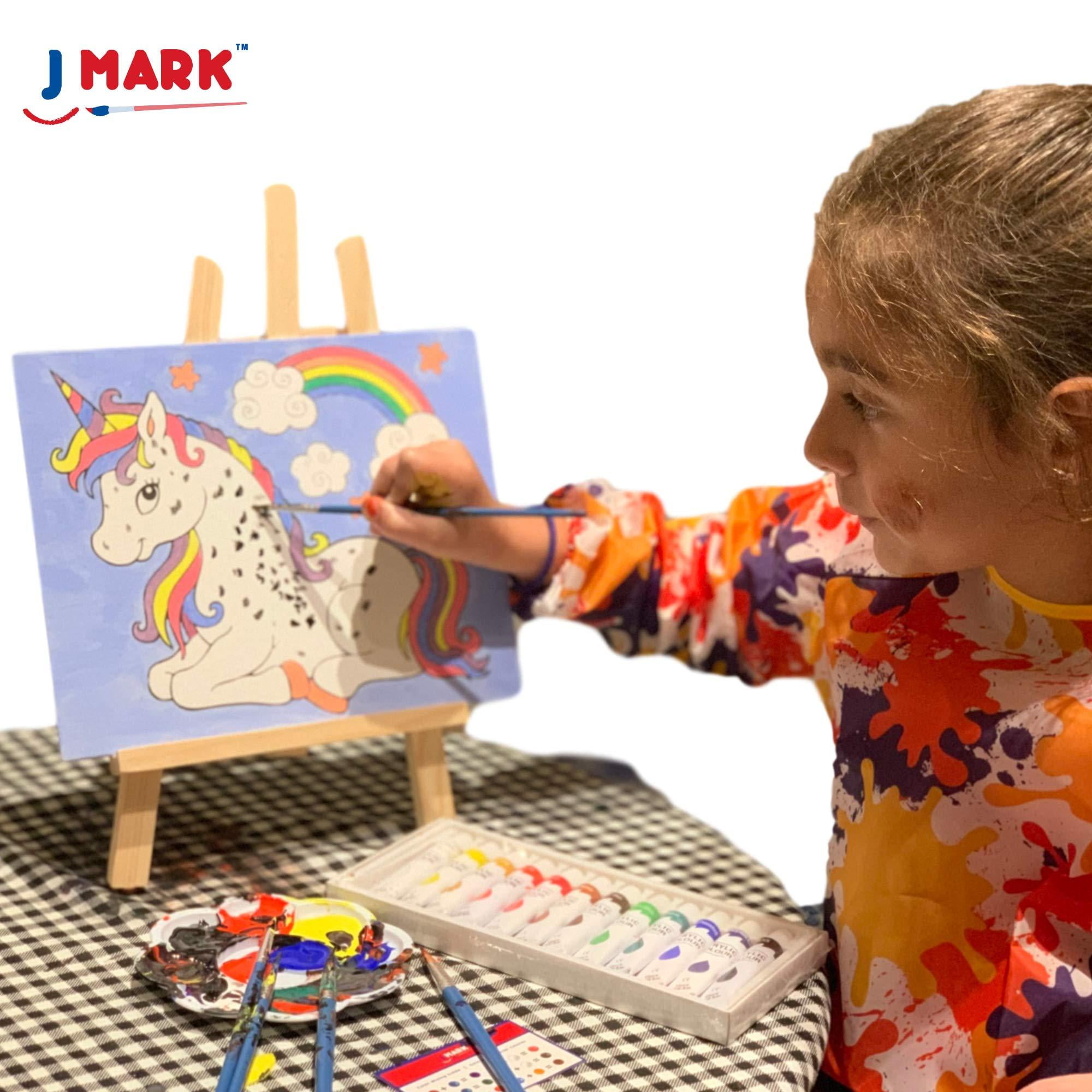 J MARK Painting Kit Includes Acrylic Paint Set, 8 X 10 in. Canvases,  Brushes, Palette And More