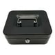 thumbnail image 2 of Caja de efectivo con cerradura y llave Caja de almacenamiento de efectivo con asa Caja de ahorro de dinero de metal Negro, 2 of 9
